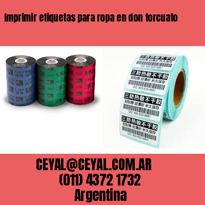 Imprimir etiquetas para ropa en don torcuato