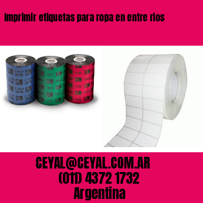 Imprimir etiquetas para ropa en entre rios