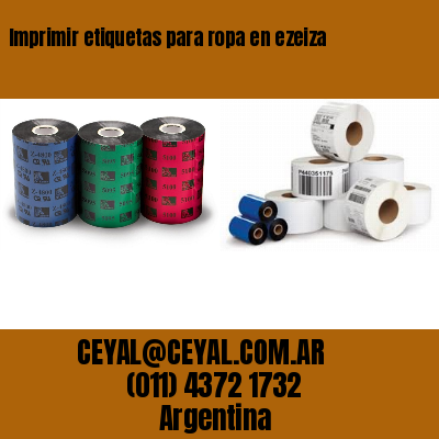 Imprimir etiquetas para ropa en ezeiza
