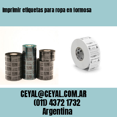 Imprimir etiquetas para ropa en formosa