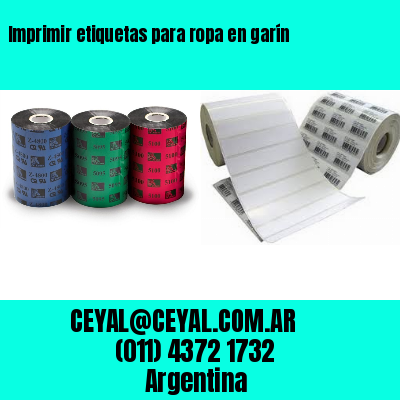 Imprimir etiquetas para ropa en garín