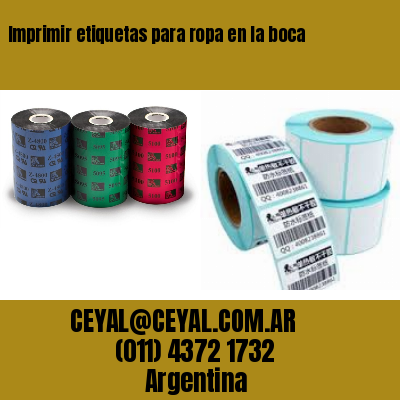 Imprimir etiquetas para ropa en la boca