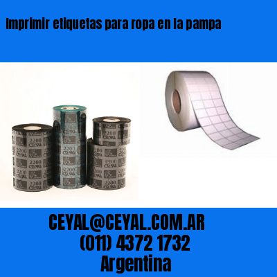 Imprimir etiquetas para ropa en la pampa