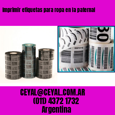 Imprimir etiquetas para ropa en la paternal