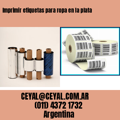Imprimir etiquetas para ropa en la plata
