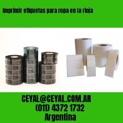 Imprimir etiquetas para ropa en la rioja