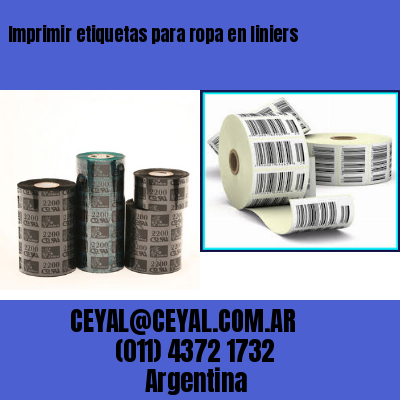 Imprimir etiquetas para ropa en liniers