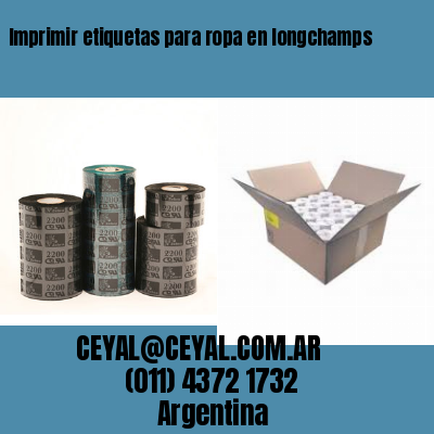 Imprimir etiquetas para ropa en longchamps