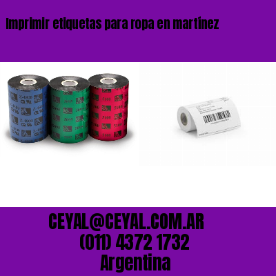 Imprimir etiquetas para ropa en martínez