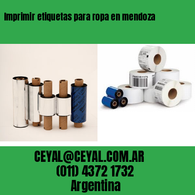 Imprimir etiquetas para ropa en mendoza