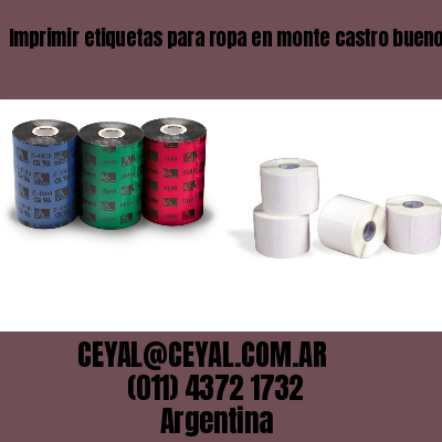 Imprimir etiquetas para ropa en monte castro buenos aires
