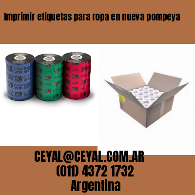 Imprimir etiquetas para ropa en nueva pompeya