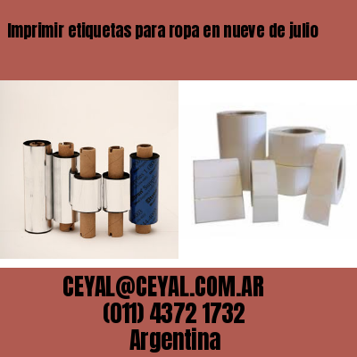Imprimir etiquetas para ropa en nueve de julio