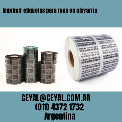 Imprimir etiquetas para ropa en olavarría