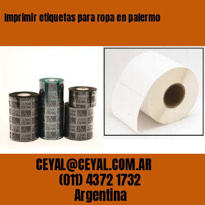 Imprimir etiquetas para ropa en palermo