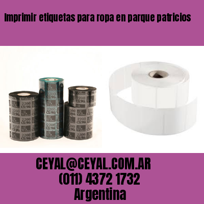 Imprimir etiquetas para ropa en parque patricios