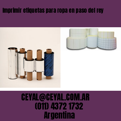 Imprimir etiquetas para ropa en paso del rey