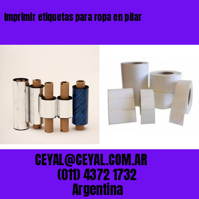 Imprimir etiquetas para ropa en pilar