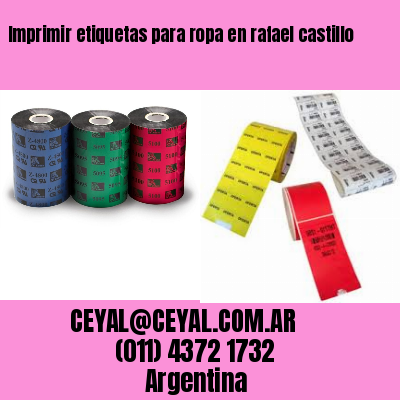 Imprimir etiquetas para ropa en rafael castillo