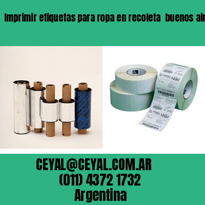 Imprimir etiquetas para ropa en recoleta  buenos aires