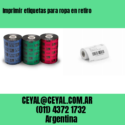 Imprimir etiquetas para ropa en retiro