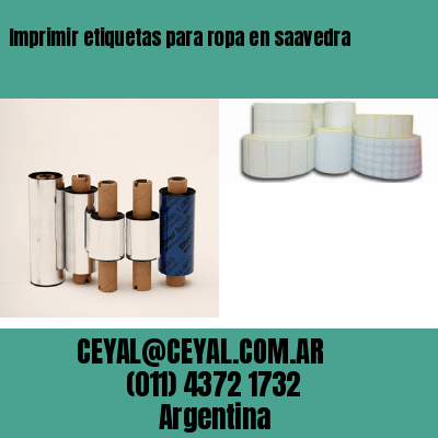 Imprimir etiquetas para ropa en saavedra