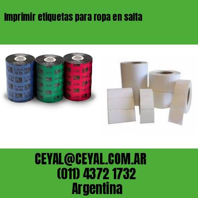 Imprimir etiquetas para ropa en salta
