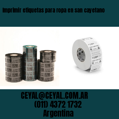 Imprimir etiquetas para ropa en san cayetano