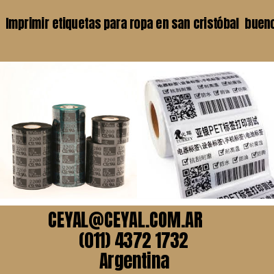 Imprimir etiquetas para ropa en san cristóbal  buenos aires