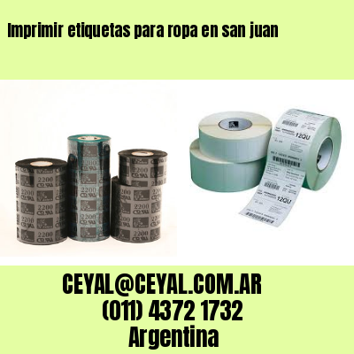 Imprimir etiquetas para ropa en san juan