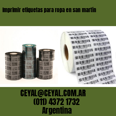 Imprimir etiquetas para ropa en san martín