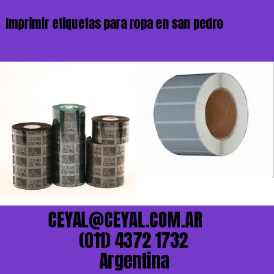 Imprimir etiquetas para ropa en san pedro