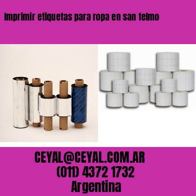 Imprimir etiquetas para ropa en san telmo