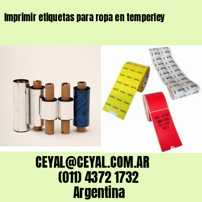 Imprimir etiquetas para ropa en temperley