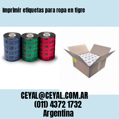 Imprimir etiquetas para ropa en tigre
