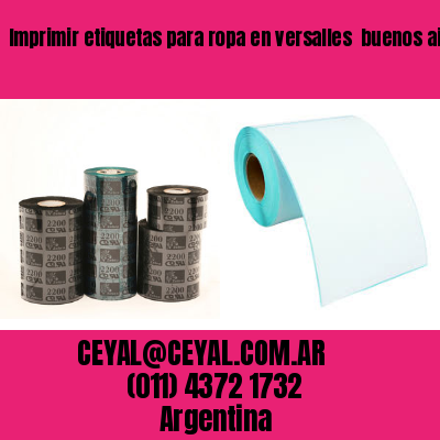 Imprimir etiquetas para ropa en versalles  buenos aires