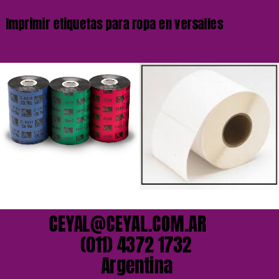 Imprimir etiquetas para ropa en versalles