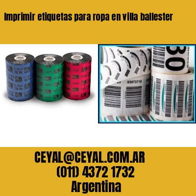 Imprimir etiquetas para ropa en villa ballester