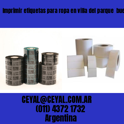 Imprimir etiquetas para ropa en villa del parque  buenos aires