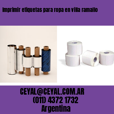 Imprimir etiquetas para ropa en villa ramallo