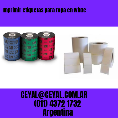 Imprimir etiquetas para ropa en wilde