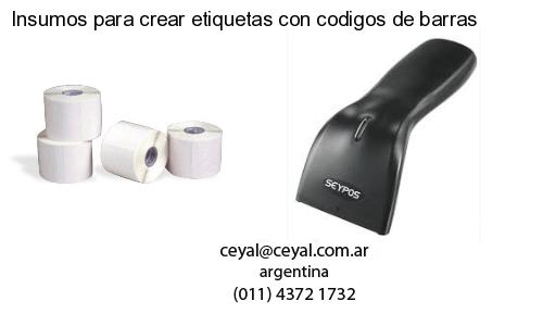Insumos para crear etiquetas con codigos de barras