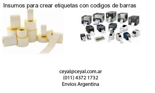 Insumos para crear etiquetas con codigos de barras
