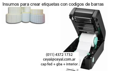 Insumos para crear etiquetas con codigos de barras