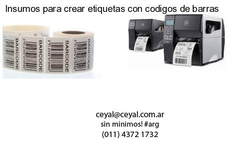 Insumos para crear etiquetas con codigos de barras