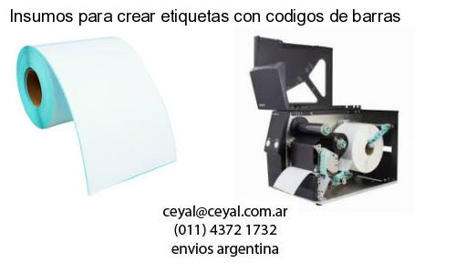 Insumos para crear etiquetas con codigos de barras