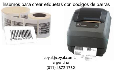 Insumos para crear etiquetas con codigos de barras