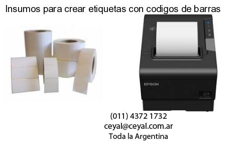 Insumos para crear etiquetas con codigos de barras