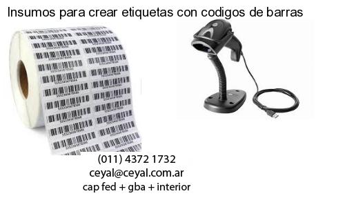 Insumos para crear etiquetas con codigos de barras