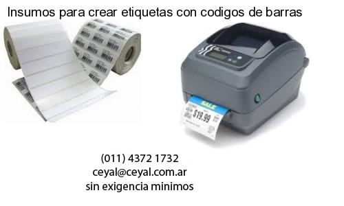 Insumos para crear etiquetas con codigos de barras